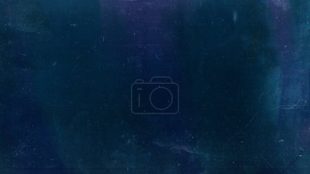 Photo for Dust scratches overlay. Distressed film texture. Worn effect layer. Purple blue green color stains grain particles noise on dark used surface illustration abstract background. - Royalty Free Image