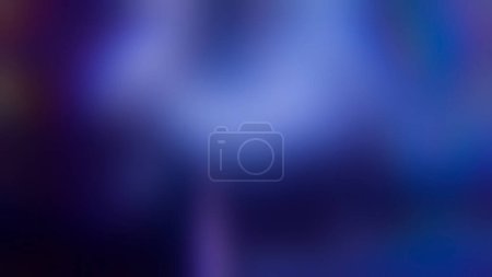 Photo for Defocused background. Light flare overlay. Blur dark blue neon color gradient smooth texture on black night abstract copy space. - Royalty Free Image