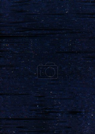 Photo for Scratched texture. Glitch noise. Abstract background. Dark blue analog TV surface with neon colorful ribbed distortion lights and crumpled lines. - Royalty Free Image