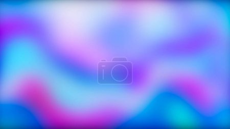 Photo for Iridescent background. Blur neon glow. Holographic design. Defocused blue pink purple color gradient waves smooth art abstract free space texture. - Royalty Free Image