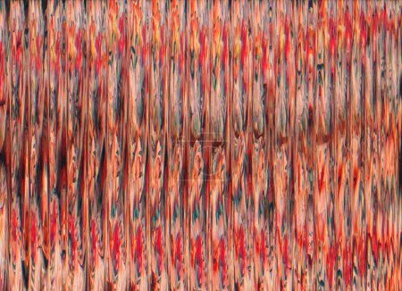Foto de Color glitch fondo. Textura de ruido. Artefactos digitales. Rojo naranja azul vibración líneas patrón arte abstracto ilustración copia espacio fondo de pantalla. - Imagen libre de derechos