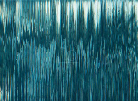 Photo for Distortion background. Glitch noise texture. Frequency defect. Blue white color vibration artifacts dust scratches on illustration abstract wallpaper. - Royalty Free Image