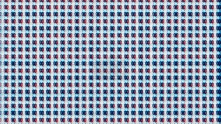 Foto de Patrón de puntos fondo abstracto. Azul desenfocado color rojo claro mariposa mosaico motivo diseño geométrico ornamento arte ilustración con espacio libre. - Imagen libre de derechos