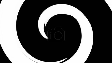 Photo for Abstract background. Hypnotic whirl. Black white spiral swirl rotation effect vortex spinning optical illusion dynamic minimalistic therapy art. - Royalty Free Image