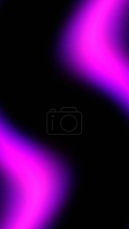 Foto de Fondo abstracto. Transición de neón. Un brillo misterioso. Iluminación holográfica simétrica violeta rosa efecto de luz desenfocada en el espacio de copia negro. - Imagen libre de derechos