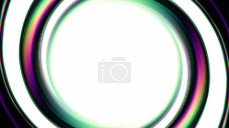 Photo for Abstract background. Neon spiral. Travel vortex. Colorful glowing funnel rotation optical illusion hypnotic effect pattern in surreal art copy space. - Royalty Free Image