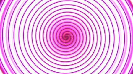 Foto de Fondo hipnótico. Remolino psicodélico. Brillante rosa púrpura blanco fantasía vortex espiral círculo ilusión óptica en el dinámico arte abstracto vibrante. - Imagen libre de derechos