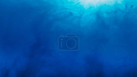 Photo for Color smoke. Ink water. Vapor floating. Underwater glow. Blue mist cloud wave texture abstract design copy space art background. - Royalty Free Image