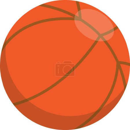 Téléchargez les illustrations : Illustration de basket-ball en style isométrique 3D isolé sur fond - en licence libre de droit