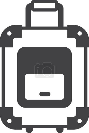 Téléchargez les photos : Illustration de bagages dans un style minimal isolé sur fond - en image libre de droit
