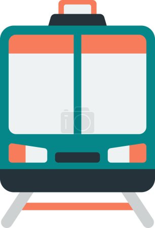 Illustration for Tram illustration in minimal style isolated on background - Royalty Free Image