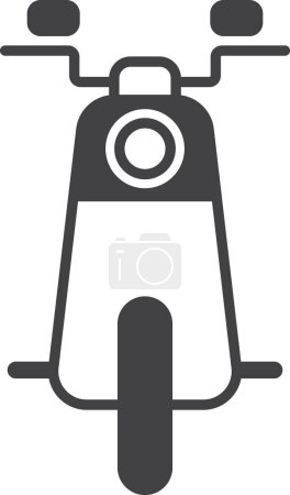 Ilustración de Ilustración de scooter en estilo mínimo aislado sobre fondo - Imagen libre de derechos