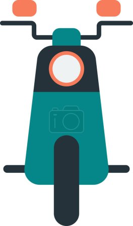 Téléchargez les illustrations : Illustration scooter dans un style minimal isolé sur fond - en licence libre de droit