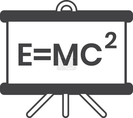 Illustration for White board with scientific equations illustration in minimal style isolated on background - Royalty Free Image
