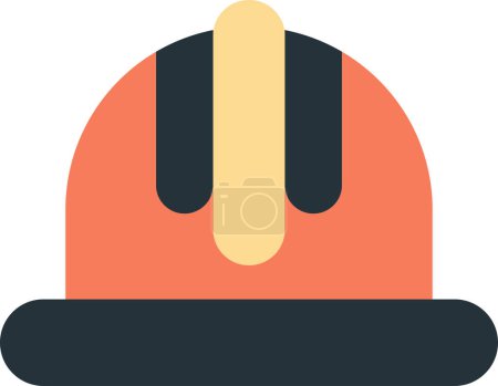 Illustration for Construction hat illustration in minimal style isolated on background - Royalty Free Image