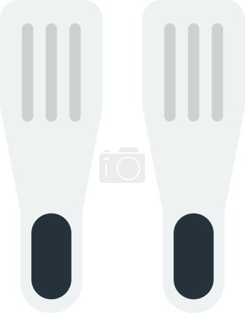 Illustration for Diving Flippers illustration in minimal style isolated on background - Royalty Free Image