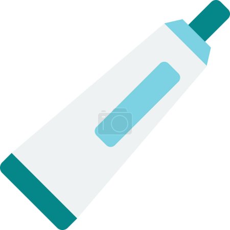 Illustration for Toothpaste illustration in minimal style isolated on background - Royalty Free Image