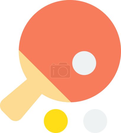 Illustration for Table tennis equipment illustration in minimal style isolated on background - Royalty Free Image