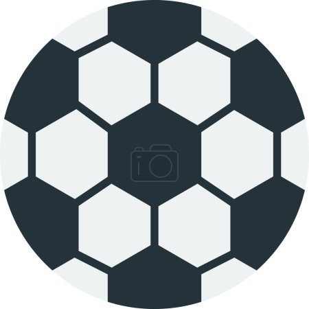 Ilustración de Ilustración de fútbol en estilo minimalista aislado sobre fondo - Imagen libre de derechos