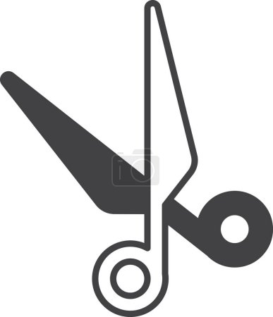 Illustration for Barber scissors illustration in minimal style isolated on background - Royalty Free Image