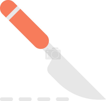 Illustration for Scalpel illustration in minimal style isolated on background - Royalty Free Image