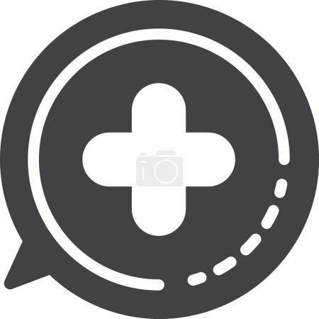 Illustration for Plus sign for hospital illustration in minimal style isolated on background - Royalty Free Image