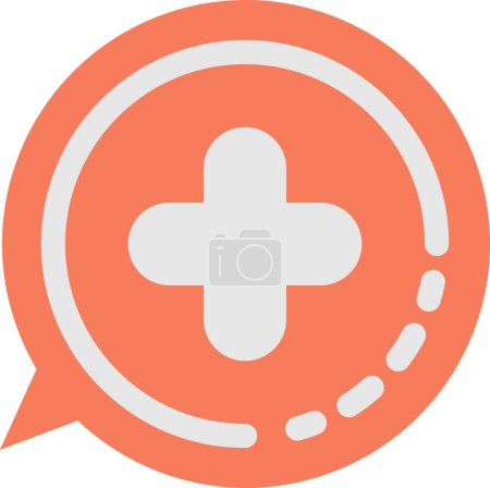 Illustration for Plus sign for hospital illustration in minimal style isolated on background - Royalty Free Image