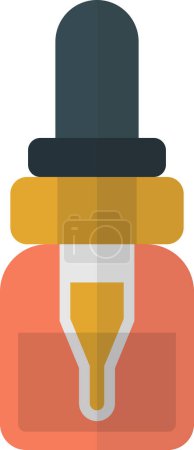 Illustration for Bottle and dropper illustration in minimal style isolated on background - Royalty Free Image