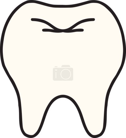 Illustration for Hand Drawn good teeth illustration isolated on background - Royalty Free Image