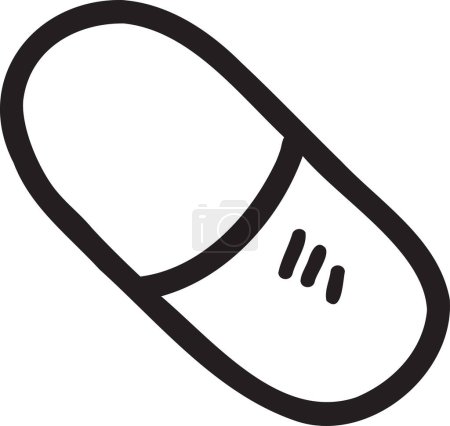 Illustration for Hand Drawn capsule pill illustration isolated on background - Royalty Free Image