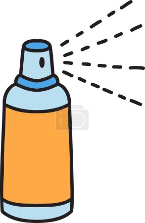 Téléchargez les illustrations : Illustration de bouteille d'alcool dessinée à la main isolée sur fond - en licence libre de droit