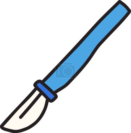 Illustration for Hand Drawn scalpel for doctor illustration isolated on background - Royalty Free Image