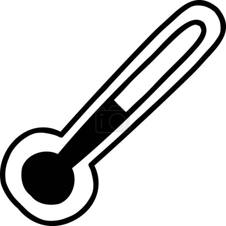 Illustration for Hand Drawn thermometer illustration isolated on background - Royalty Free Image