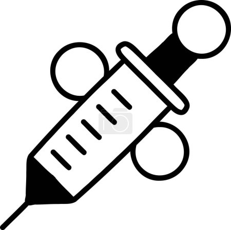 Illustration for Hand Drawn syringe illustration isolated on background - Royalty Free Image