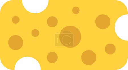 Téléchargez les illustrations : Illustration de cubes de fromage dans un style minimal isolé sur fond - en licence libre de droit