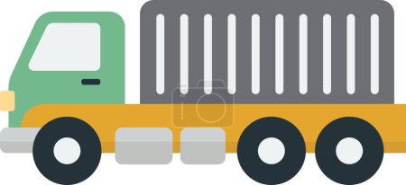 Illustration for Truck illustration in minimal style isolated on background - Royalty Free Image