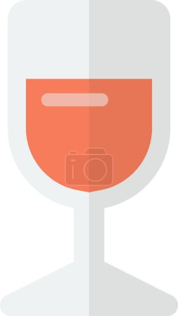 Illustration for Wine glass illustration in minimal style isolated on background - Royalty Free Image