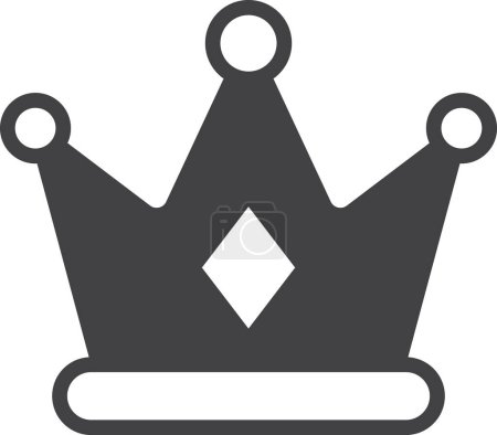 Illustration for Crown illustration in minimal style isolated on background - Royalty Free Image