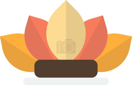 Illustration for Tribal hat illustration in minimal style isolated on background - Royalty Free Image