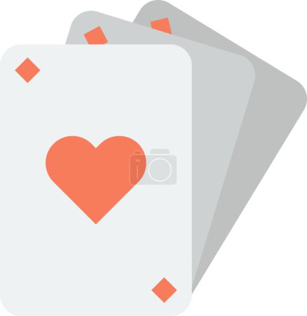 Téléchargez les illustrations : Illustration de carte de tarot coeur dans un style minimal isolé sur fond - en licence libre de droit