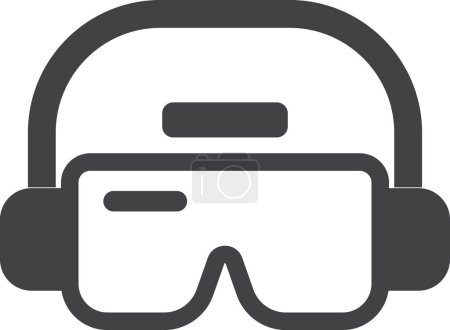 Illustration for Safety glasses illustration in minimal style isolated on background - Royalty Free Image