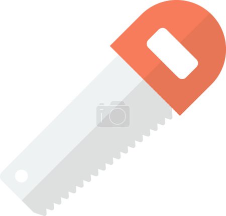 Illustration for Saw illustration in minimal style isolated on background - Royalty Free Image