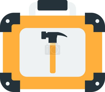 Illustration for Tool bag for mechanic illustration in minimal style isolated on background - Royalty Free Image