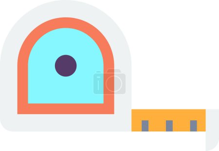 Illustration for Tape measure illustration in minimal style isolated on background - Royalty Free Image