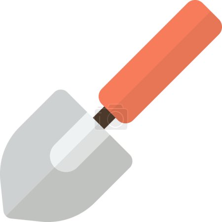 Illustration for Shovel illustration in minimal style isolated on background - Royalty Free Image
