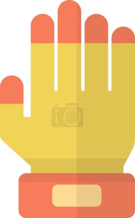 Téléchargez les illustrations : Illustration de gants de travail de construction dans un style minimal isolé sur fond - en licence libre de droit