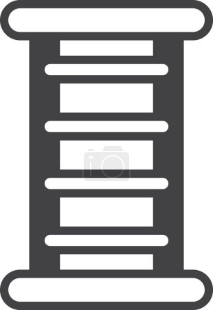 Illustration for Fixed ladder illustration in minimal style isolated on background - Royalty Free Image