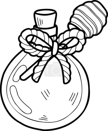 Téléchargez les illustrations : Illustration de pot de miel dessiné à la main isolé sur fond - en licence libre de droit
