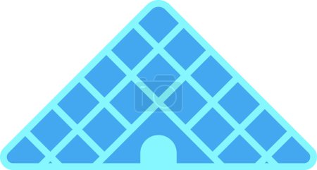 Photo for Modern building illustration in minimal style isolated on background - Royalty Free Image
