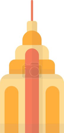 Illustration for Modern skyscraper building illustration in minimal style isolated on background - Royalty Free Image